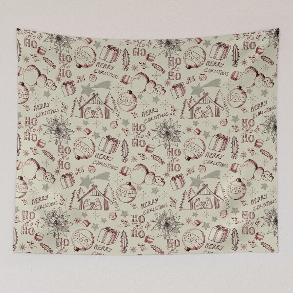 Item preview, Christmas modern toile de jouy 2024 designed and sold by PerlaDesignArt.