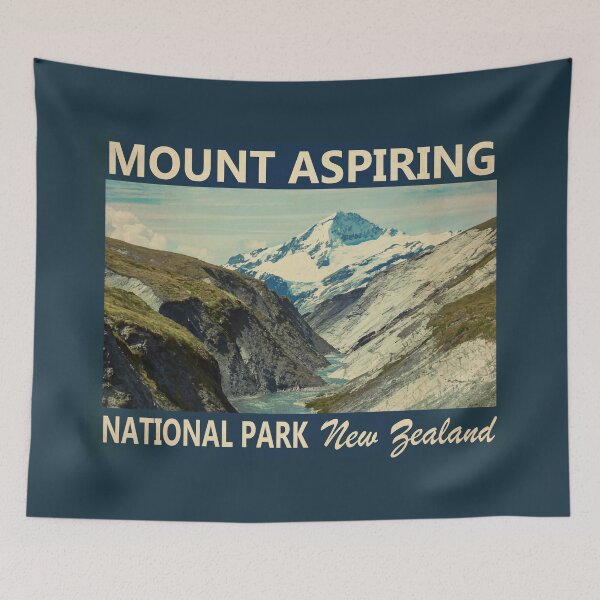 Item preview, Mount Aspiring National Park New Zealand Vintage designed and sold by KrisSidDesigns.