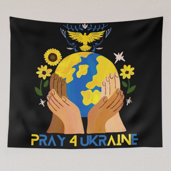 Item preview, Pray 4 Ukraine Patriotic Flag Digital Design  designed and sold by mangaworldart.