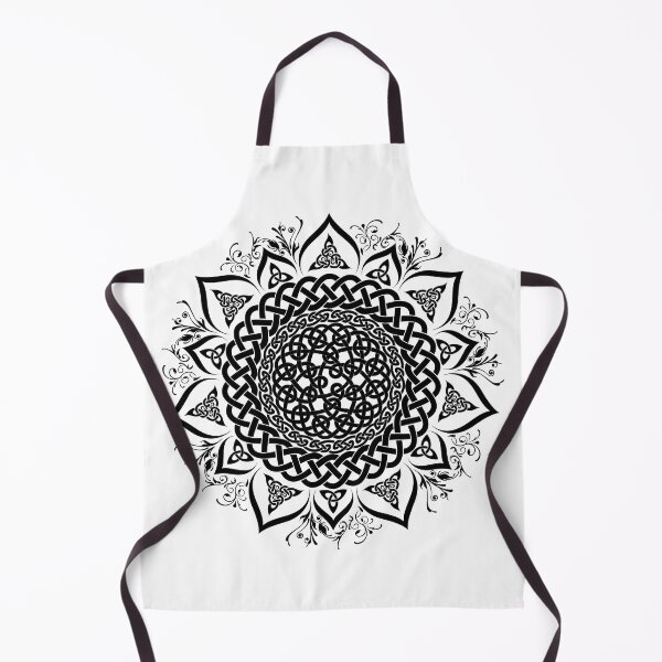 Item preview, Monochrome Black Celtic Knot Lotus Mandala designed and sold by kernowerno.