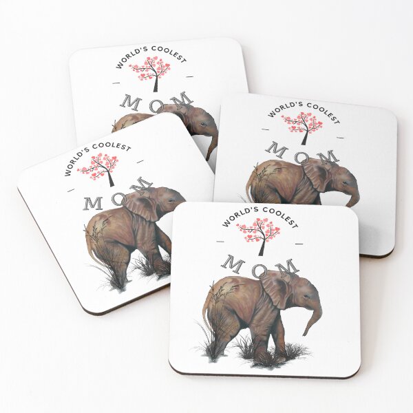 Item preview, Worlds Coolest Mom, Love Elephants, Cool Mom, Wildlife Lover designed and sold by BoastInArt.