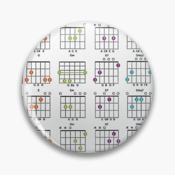 Item preview, Vintage Essential Guitar Chords Poster Art Print Home Decor designed and sold by seanraee.