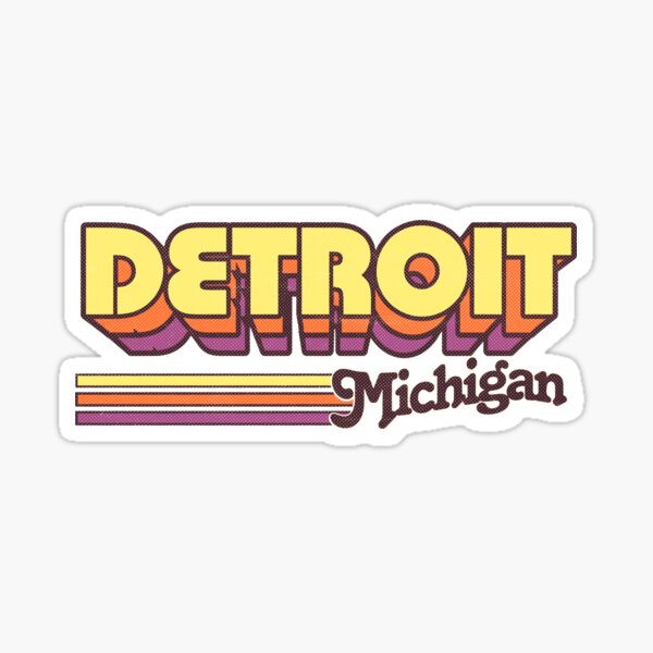 Detroit, MI | City Stripes Sticker