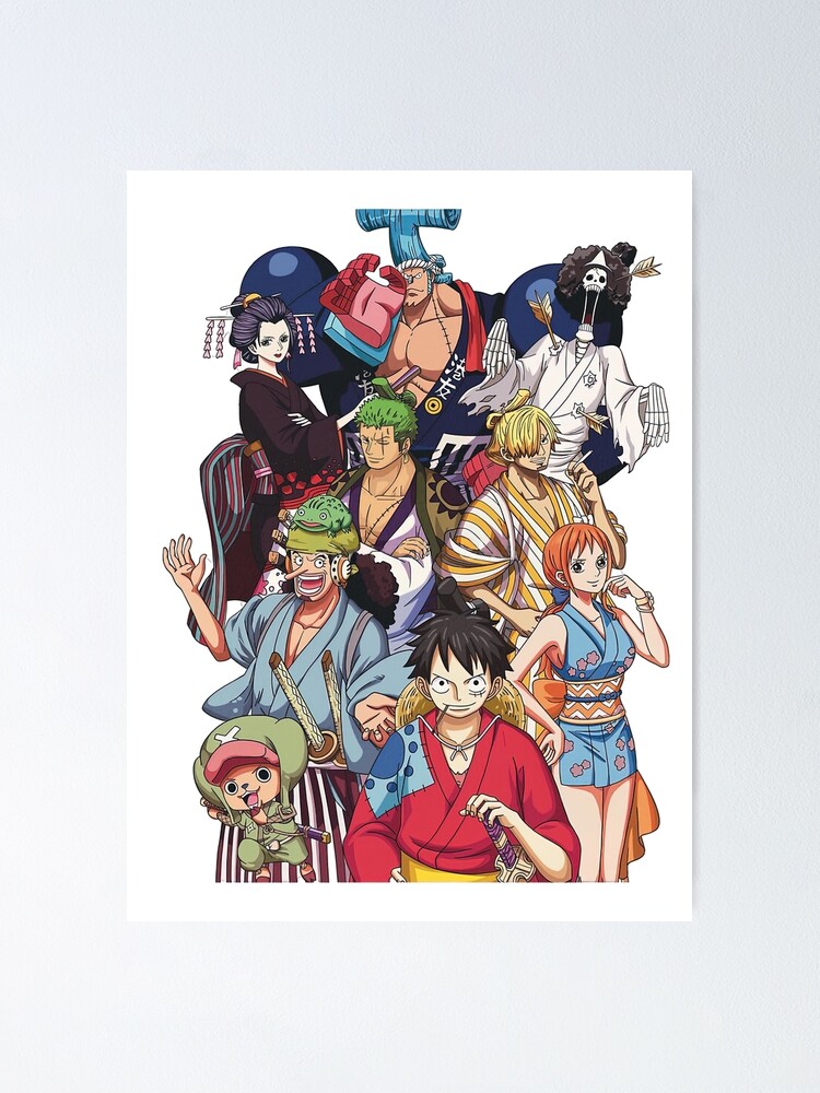 One Piece Straw Hat Crew Wano Arc Poster For Sale By Setsujoku Redbubble