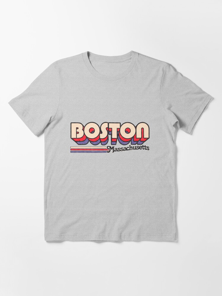 Alternate view of Boston, MA | City Stripes Essential T-Shirt