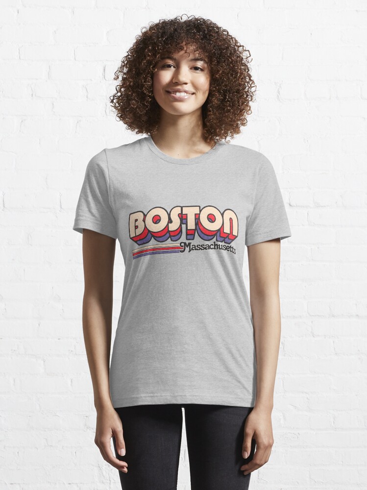 Alternate view of Boston, MA | City Stripes Essential T-Shirt