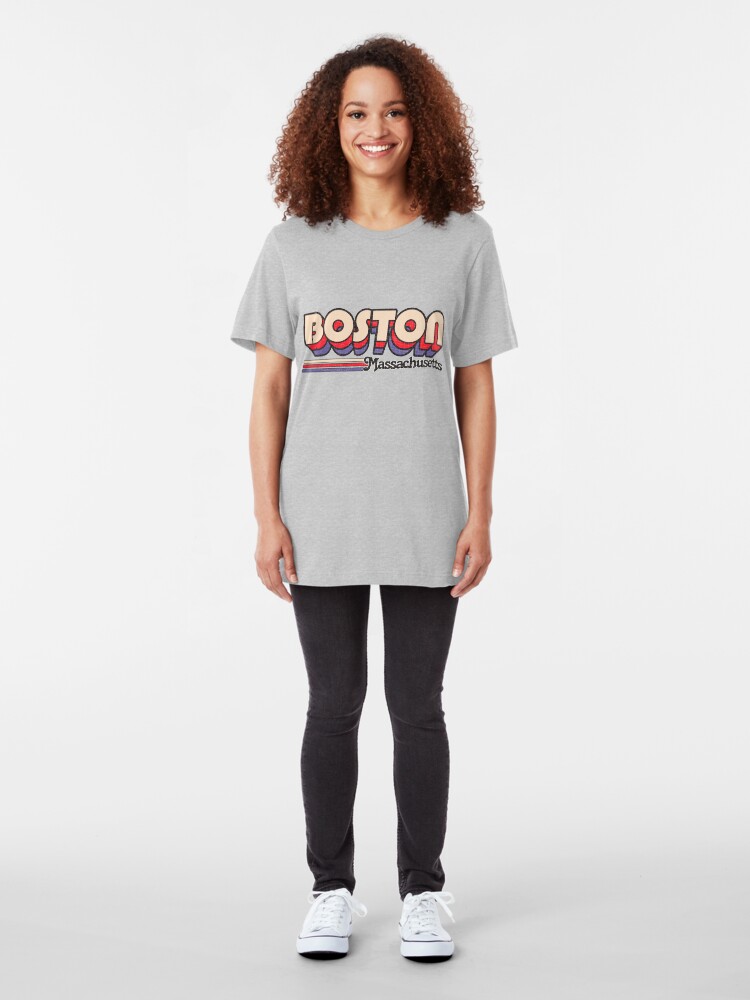 Alternate view of Boston, MA | City Stripes Slim Fit T-Shirt