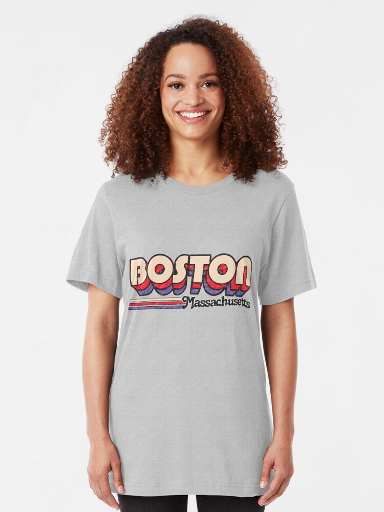 Alternate view of Boston, MA | City Stripes Slim Fit T-Shirt