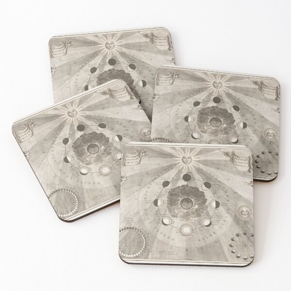 Item preview, Moon Phases Celestial Chart Antique Map designed and sold by VintageArchive.