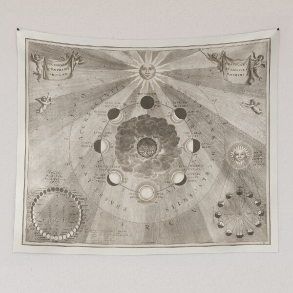 Item preview, Moon Phases Celestial Chart Antique Map designed and sold by VintageArchive.