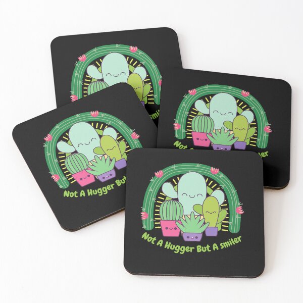 Aperçu de l'œuvre Pas un câlin mais un sourire mignon cactus drôle créée et vendue par Artistusha.