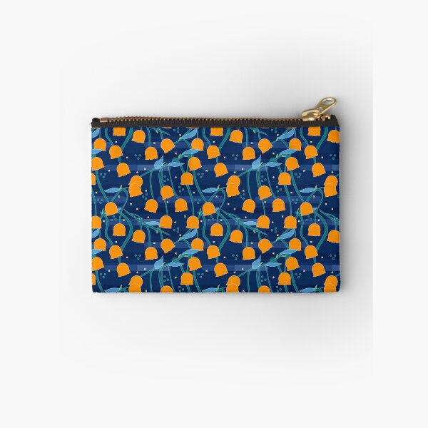 Item preview, Orange Lily of the Valley in Midnight Blue Night Pattern designed and sold by Moyanana.