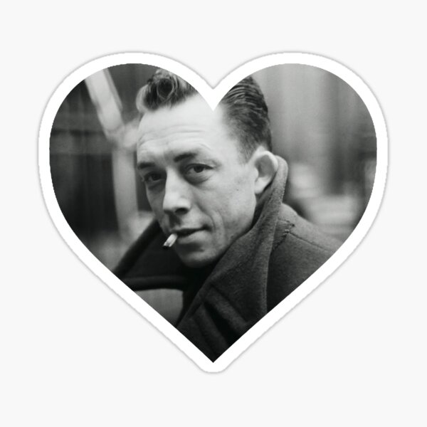Item preview, Albert Camus heart | I love Albert Camus designed and sold by stickerskool.