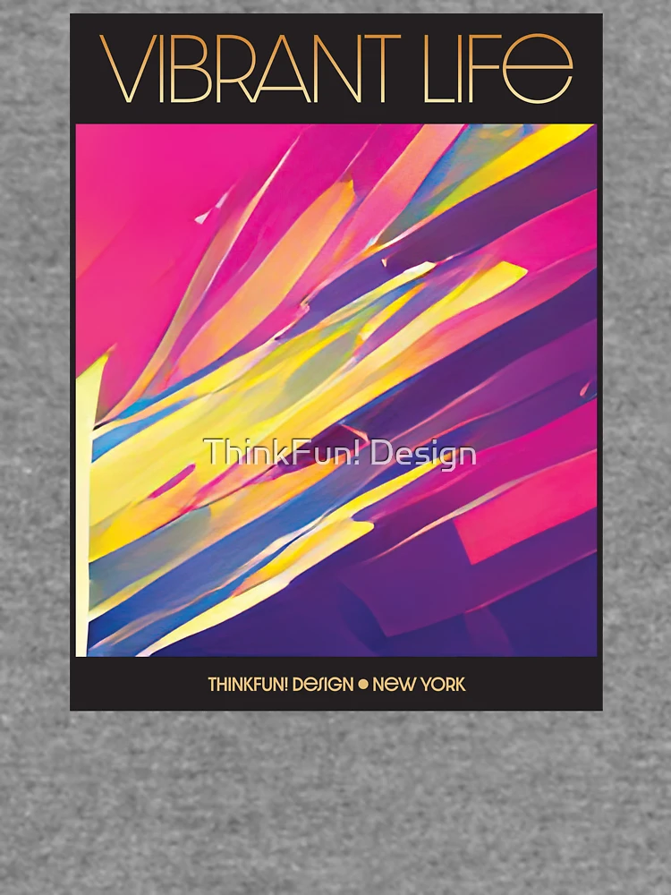 Thumbnail 6 von 6, Leichter Pullover, Vibrant Life Abstract Digital Paintings designt und verkauft von ThinkFun! Design.