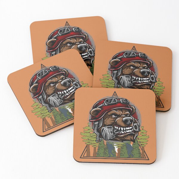 Item preview, Wild Biker Bear in Forest designed and sold by ArtOfStars.