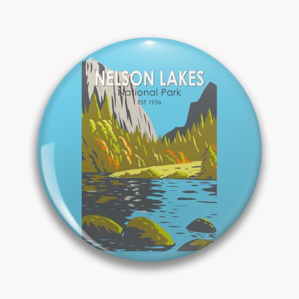 Item preview, Nelson Lakes National Park New Zealand Vintage designed and sold by KrisSidDesigns.