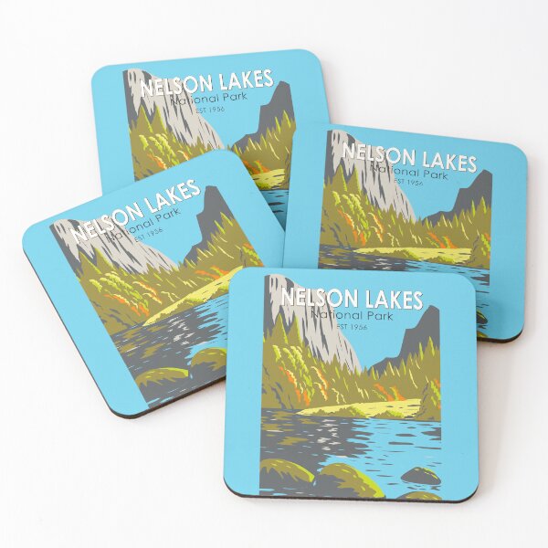 Item preview, Nelson Lakes National Park New Zealand Vintage designed and sold by KrisSidDesigns.