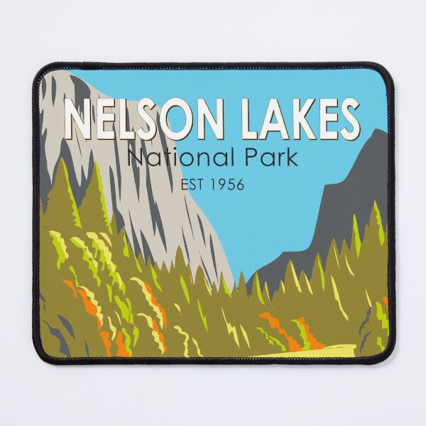 Item preview, Nelson Lakes National Park New Zealand Vintage designed and sold by KrisSidDesigns.