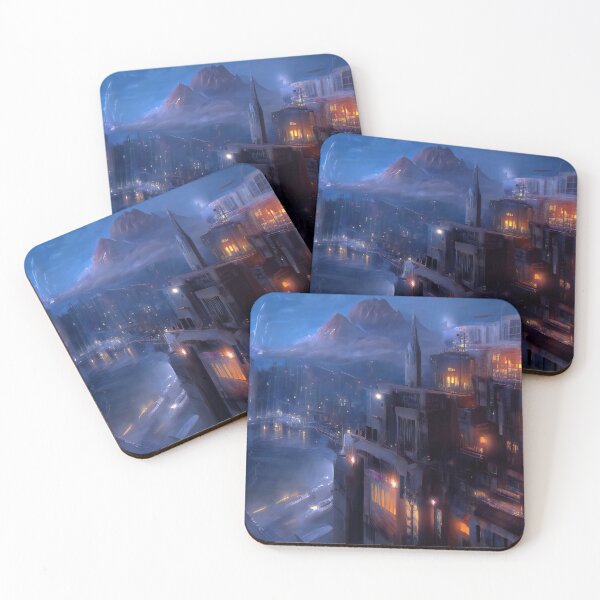 Item preview, In the Year 2058, Futuristic City Lights, Fantasy Art designed and sold by Itaya Art.