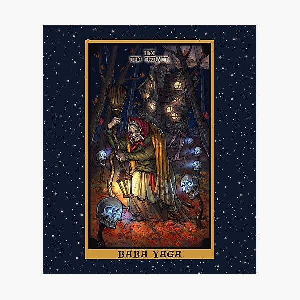 Item preview, Baba Yaga The Hermit Tarot Card designed and sold by TheGhoulishGarb.