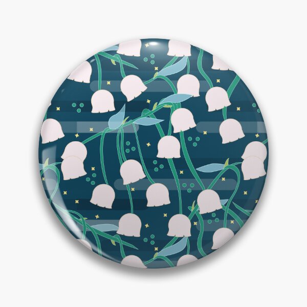 Item preview, White Lily of the Valley in Dark Blue Night Pattern designed and sold by Moyanana.