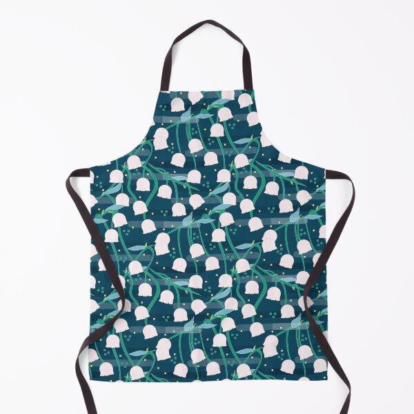 Item preview, White Lily of the Valley in Dark Blue Night Pattern designed and sold by Moyanana.