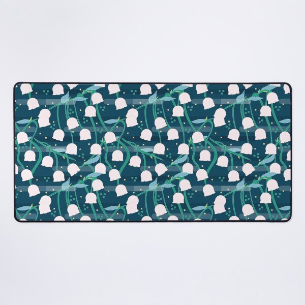Item preview, White Lily of the Valley in Dark Blue Night Pattern designed and sold by Moyanana.