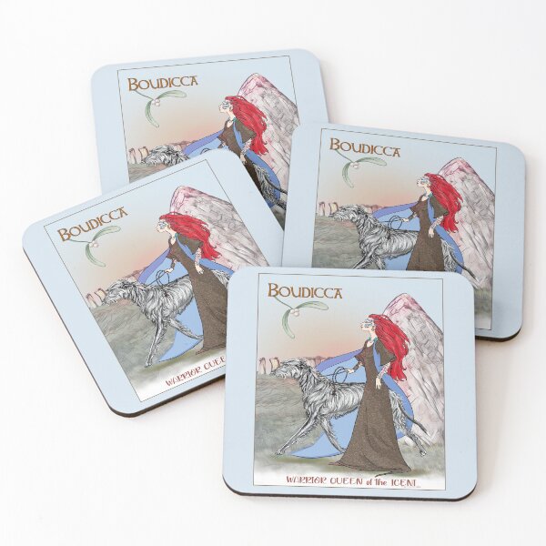 Item preview, Boudicca at StoneHenge with her Scottish Deerhound. designed and sold by chepea2.