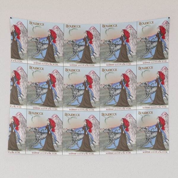 Item preview, Boudicca at StoneHenge with her Scottish Deerhound. designed and sold by chepea2.