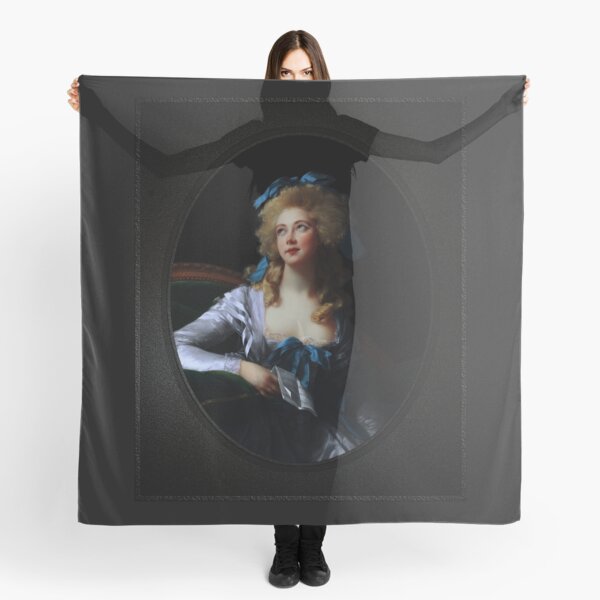 Madame Grand (Noel Catherine Vorlee) by Elisabeth Louise Vigee Le Brun Remastered Xzendor7 Classical Art Old Masters Reproductions Scarf