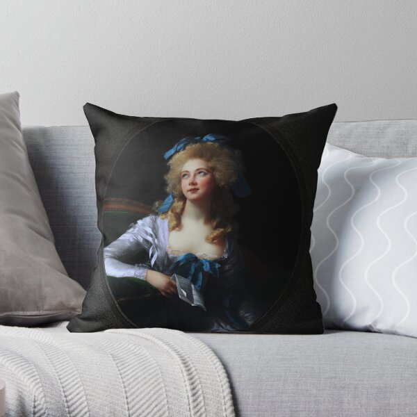 Madame Grand (Noel Catherine Vorlee) by Elisabeth Louise Vigee Le Brun Remastered Xzendor7 Classical Art Old Masters Reproductions Throw Pillow
