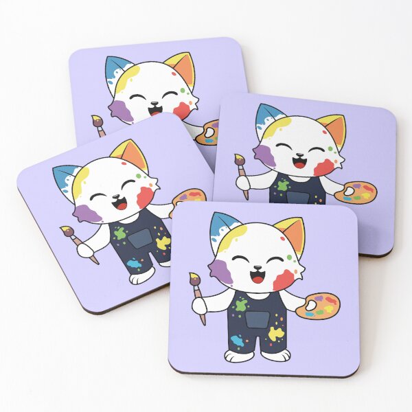 Item preview, Cute Painter Cat | Cat Lover | Rainbow Artwork designed and sold by Pisutachio.
