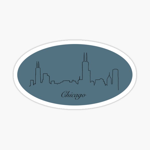 Chicago skyline sticker Sticker