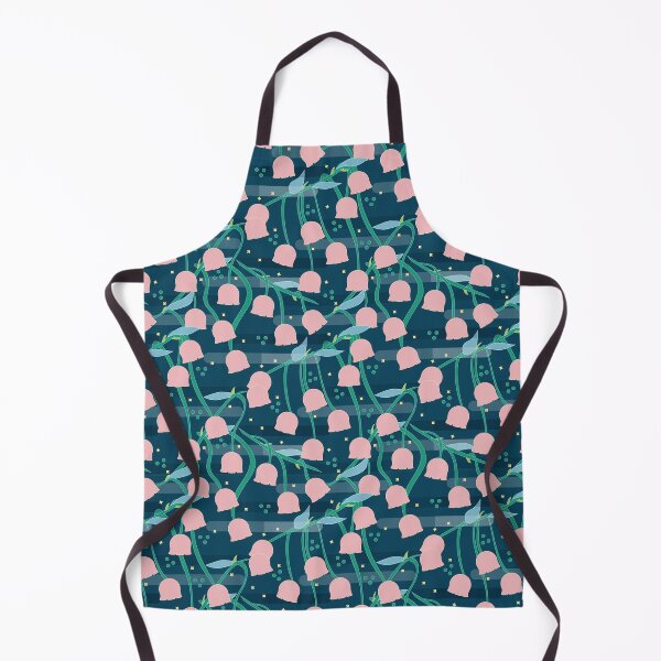 Item preview, Pink Lily of the Valley in Dark Blue Night Pattern designed and sold by Moyanana.