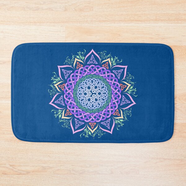 Item preview, Colourful Celtic Knotwork Lotus Mandala designed and sold by kernowerno.