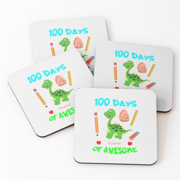 Item preview, 100 Days Of Awesome The Best Teacher Dinosaur Blue Green Design designed and sold by BestTeacher.