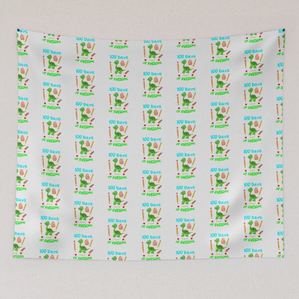 Item preview, 100 Days Of Awesome The Best Teacher Dinosaur Blue Green Design designed and sold by BestTeacher.