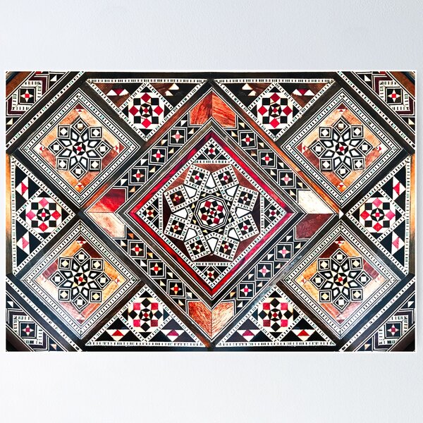 Item preview, Syrian marquetry with geometric patterns designed and sold by mariam-h.