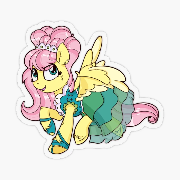 fluttershy green dress in her dress