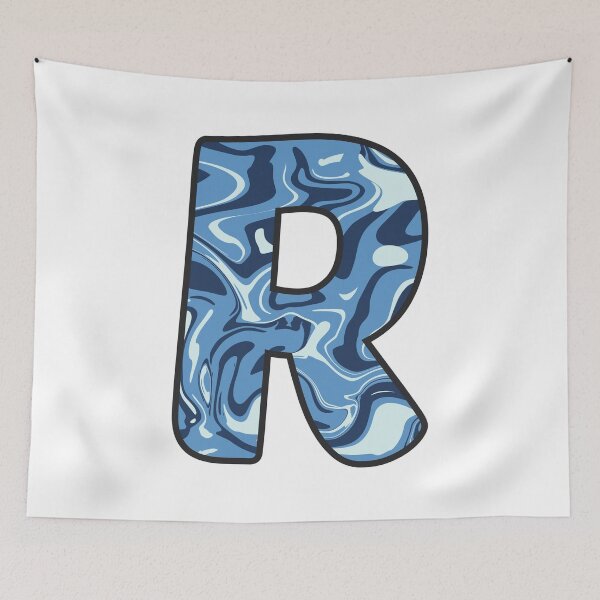 Item preview, R - Blue Marble Alphabet Letter designed and sold by Emmyteddy.