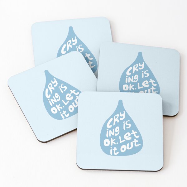Item preview, Crying is OK. Let It Out. Teardrop life quote design. designed and sold by bolimj.