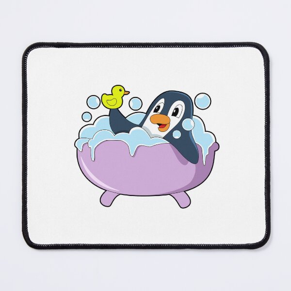 Item preview, Penguin in Bathtub with Duck designed and sold by Snabdesign84.