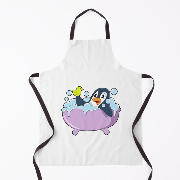 Item preview, Penguin in Bathtub with Duck designed and sold by Snabdesign84.