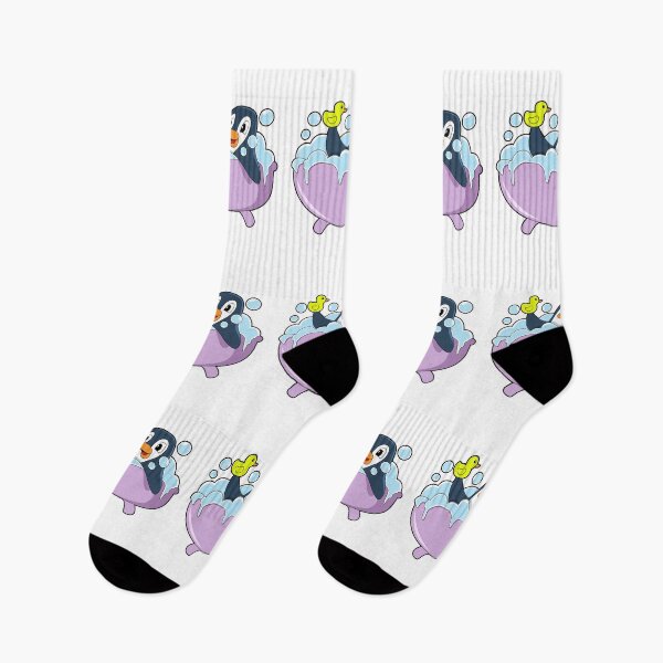 Item preview, Penguin in Bathtub with Duck designed and sold by Snabdesign84.