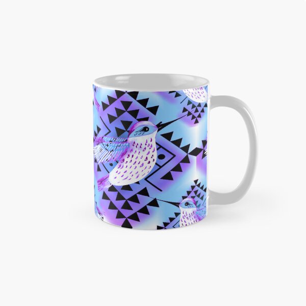 Item preview, Pale Blue / Purple / Black Hummingbird Native Print designed and sold by JMWCD.