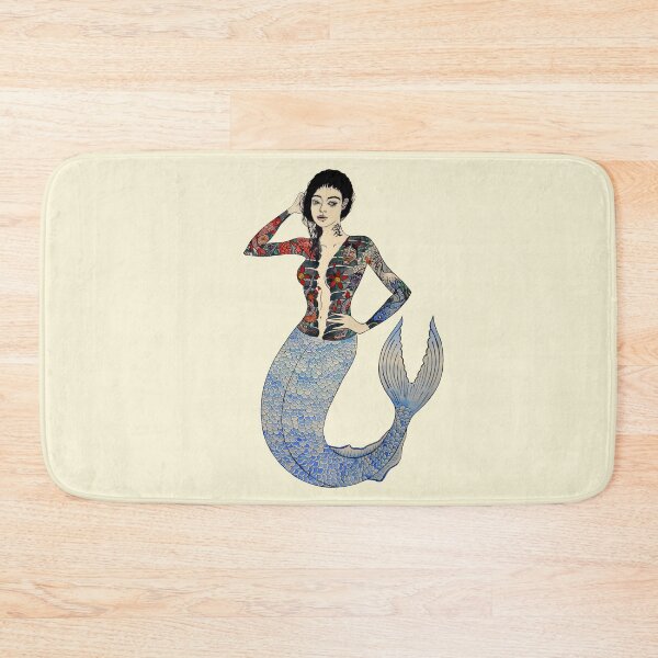 Item preview, Irezumi Mermaid Tattoo - Mermiad Tattoo Flash Sheet - Japanese Tatoo - Sirena Watercolor Painting - Yakuza Siren Tatto designed and sold by ArtProvocation.