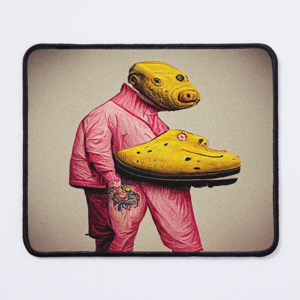 Item preview, Pig man carrying his crocs designed and sold by Liz4paris.