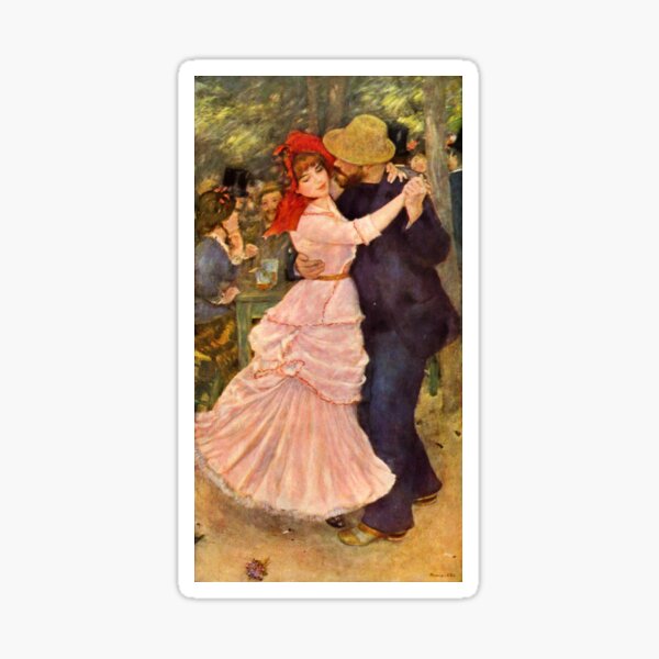 Pierre-Auguste Renoir Dance at Bougiva Sticker