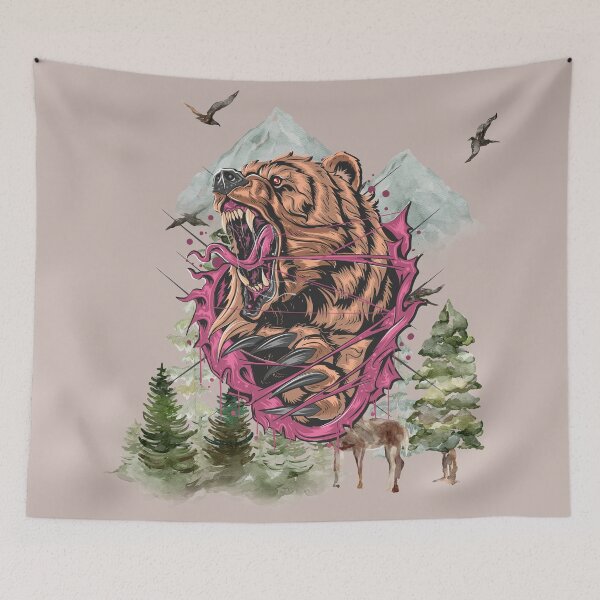 Item preview, Hungry Grizzly Forest Life  designed and sold by ArtOfStars.