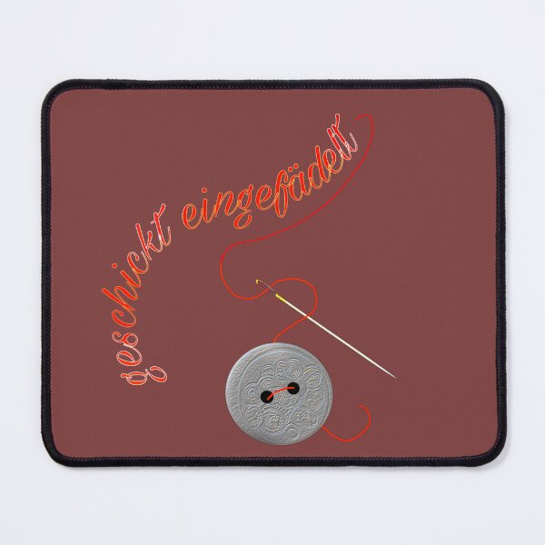 Item preview, Cleverly threaded - button, needle and thread - photo collage with lettering designed and sold by kikidu21.